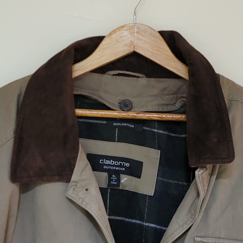 Claiborne Outwear Mens Casual Jacket vtg Wear Sz XL Outwear Oversized Coat